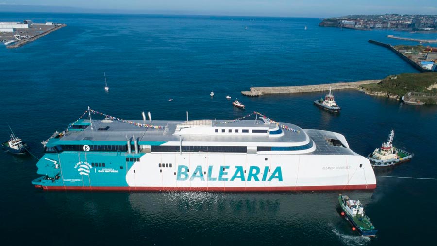Balearia empezará a operar en mayo en Baleares con el fast ferry más innovador y sostenible del Mediterráneo