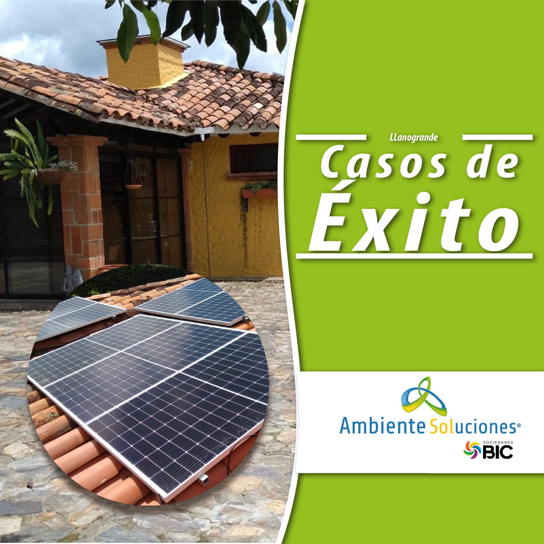 Sistema solar conectado a la red en casa de recreo, Llanogrande - Ríonegro, Antioquia.
